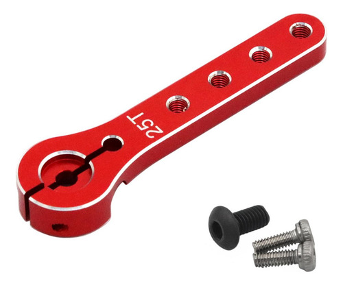Cnc Metal Rc Servo Horn Rc Vehículo Dirección Servo Rojo