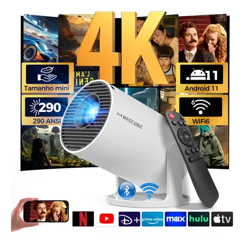 Magcubic Projetor Smart Mini Portátil Hy300pro Led 290ansi 4k Ful...