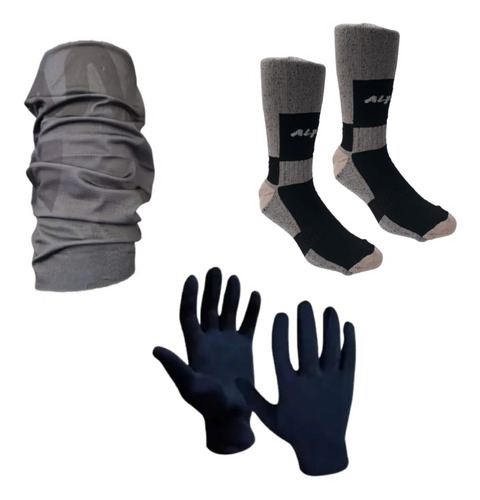 Combo Inviern! Cuello Termico Salomon+ Medias Y Guantes Term