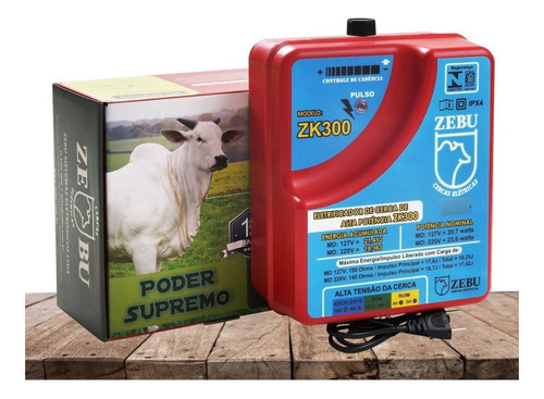 Cerca Elétrica Rural Zebu Zk300 Eletrificador De Choque 220V