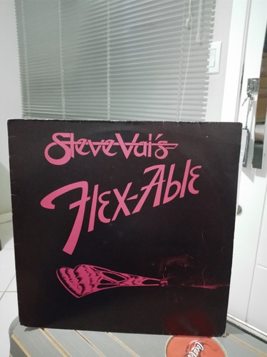 Lp Steve Vai Flex-able Argentino Com Encarte Usado 