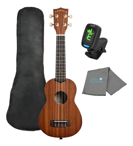 Ma Soprano Ukulele By Mks Bundle With Tote Bag, Tuner A...