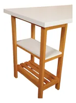 Comprar Escritorio\u002F Mesa Con Caballetes Rectangulares Lustrados