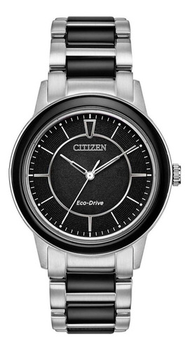 Em0741-51e Reloj Citizen Chandler Eco Drive Plateado/negro