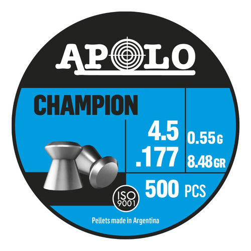 Balines Apolo Champion 4,5 X2000 Tiro Al Blanco - Apolo Shop