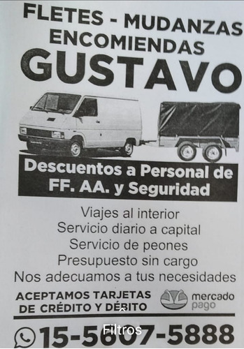 Mudanzas A Todo El Pais, Fletes Gustavo 1156075888