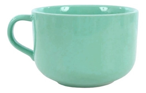Caneca Xícara Jumbo 450ml Sopa Caldo Cereal Verde Tiffany