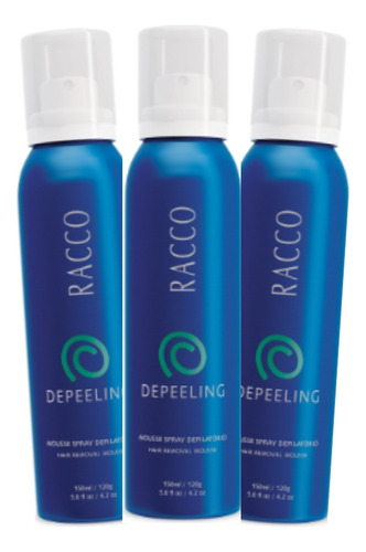 Produto De Depilação Spray Depilatório Racco Kit 3 Unidades