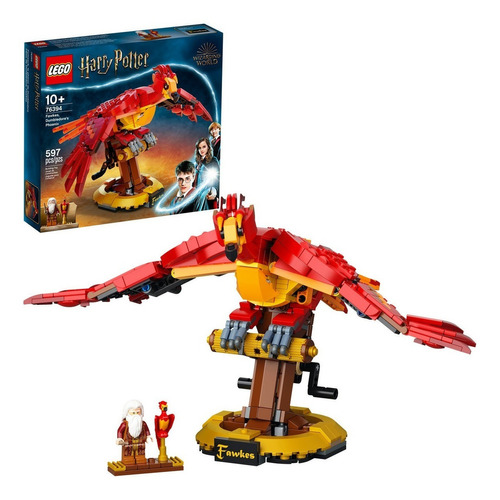 Kit Lego Harry Potter Fénix De Dumbledore Fawkes 76394 Cantidad de piezas 597