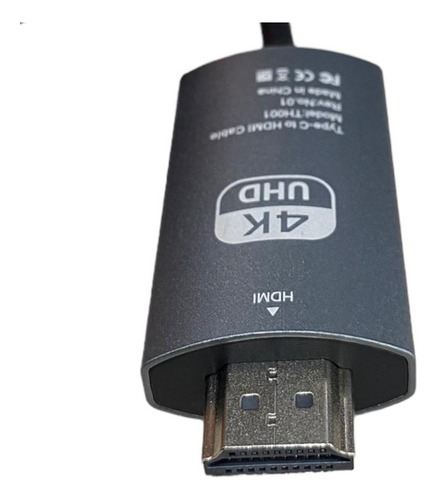 Hdmi Para Celular Typec iPhone/iPad Resolu. 1080p Largo 2 Mt