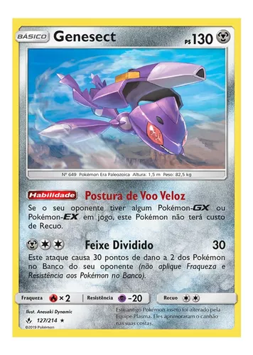 Carta Pokémon Genesect Ex  Jogo de Tabuleiro Pokémon Usado