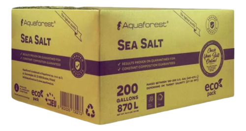 Sea Salt 25kg Caja Aquaforest Rinde 870 Litros Para Marinos 