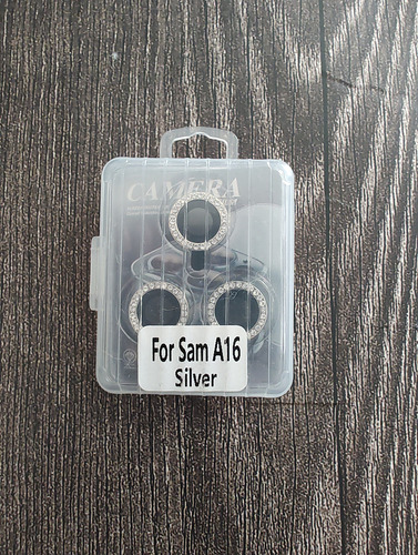 Vidrio Protector De Camara Para Samsung A16 Lisos Y C Strass Plateado Strass