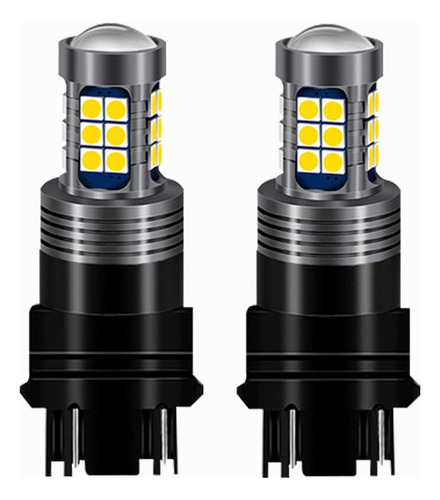 2 Focos Led 3157 4157 P27/7w Para Carro Cuarto Stop Fija