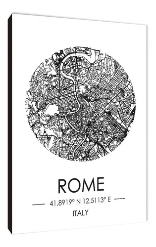 Cuadros Mapa Roma Varios Modelos 40x60