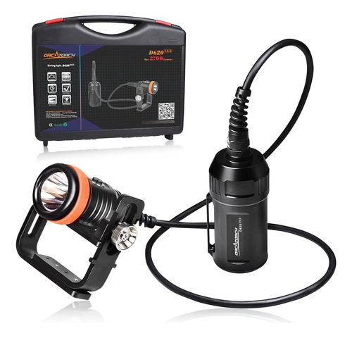 Linterna De Buceo Orcatorch D620 V2.0 2700 Lúmenes 3 Modos