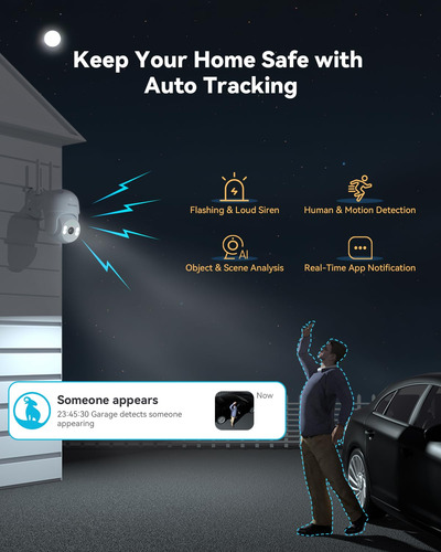 Cámara De Seguridad Blurams 2k Con Sensor De Movimiento