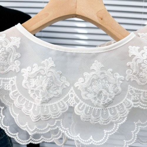 Cuello De Encaje Para Mujer, Ropa De Mujer, Chal Con Cordone