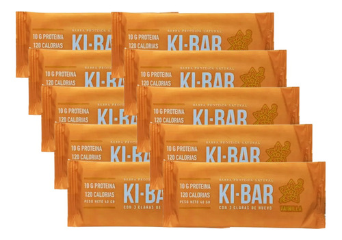 Combo X10 Barrita Proteica 100% Natural Ki Bar Apto Kosher