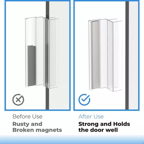 Imán de puerta de ducha – Imán de cristal de 3 pulgadas de largo para  puerta de ducha oscilante, manijas de puerta de ducha, puerta de ducha,  jamba de