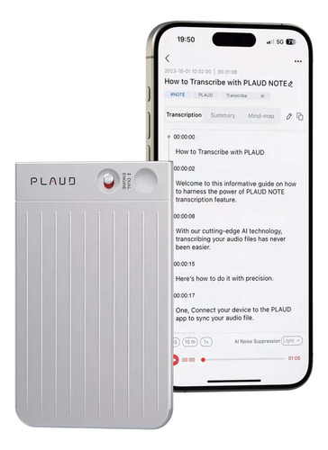 Gravador De Voz Digital Plaud Note Ia Transcreve Com 64gb