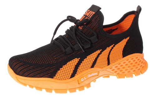 Zapatilla N/naranjo Vía Franca Art. 82109a20814hnblackorange