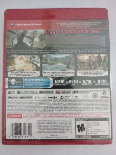 Far Cry 3 Standard Edition Ubisoft Ps3 Juego Fisico Sellado