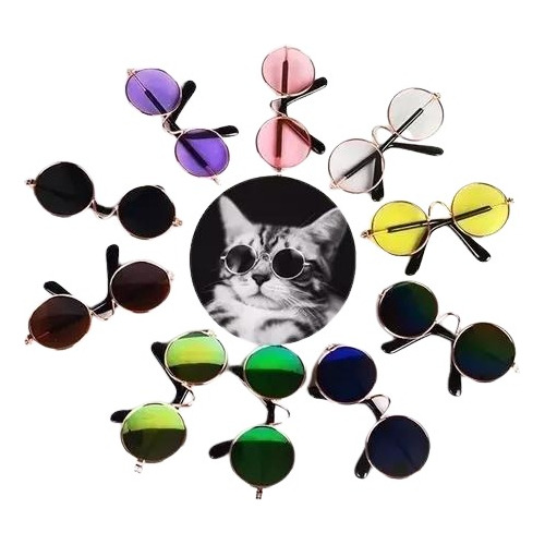 Lentes Redondos Para Perros Gatos Mascotas Pequeñas