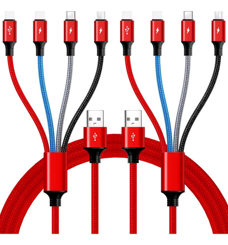 Cable De Carga Múltiple, Paquete De 2 Cables De Carga Múltip