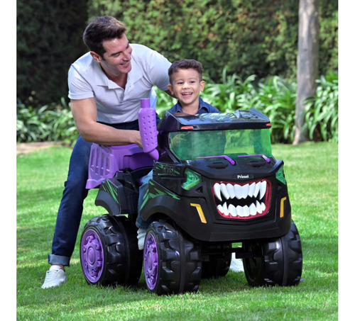Camión Eléctrico Prinsel Monster Ghost Morado 12v