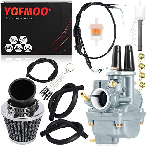 Yofmoo Carburador + Cable De Tracción Para Yamaha Assy Pw 80