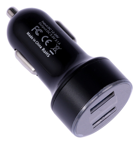 Pantalla Digital Negra Con Doble Puerto Usb 3.1 A Para Coche