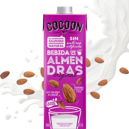 Bebida Leche Almendras Cocoon Original Sin Tacc X1 Litro