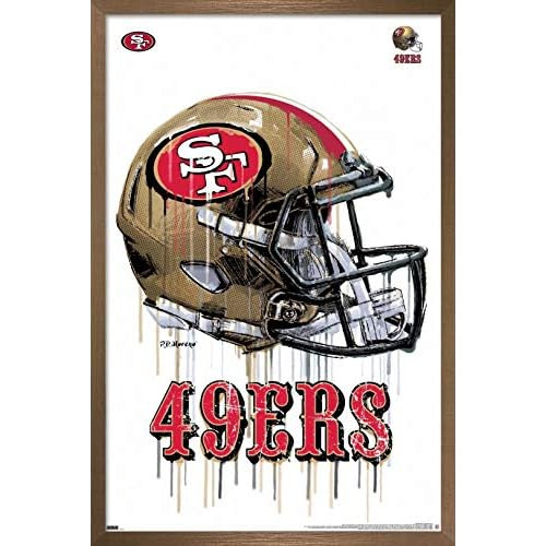 Póster De Pared Nfl San Francisco 49ers Drip Helmet 20...