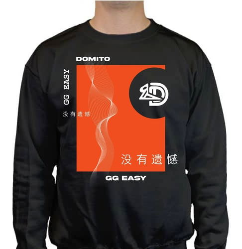 Sudadera Circulo Domito Blanco Streamerch