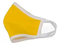 Comprar Barbijo Tejidos Tapa Cubre Boca Reutilizable Lavable Amarill Color Amarillo C\u002Fborde Blanco