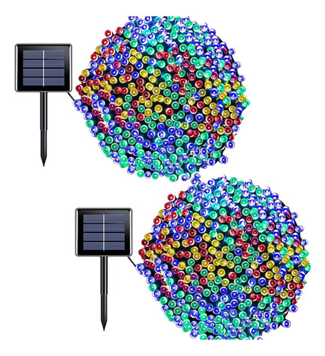 Luces De Cuerda Solar De Navidad, 72 Pies 200 Led Luces De C