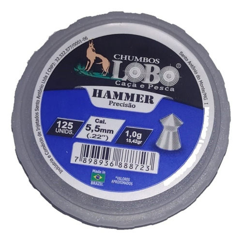 Chumbinho Hammer 5.5mm Lobo Kit Com 500 Unidades - 4 Caixas