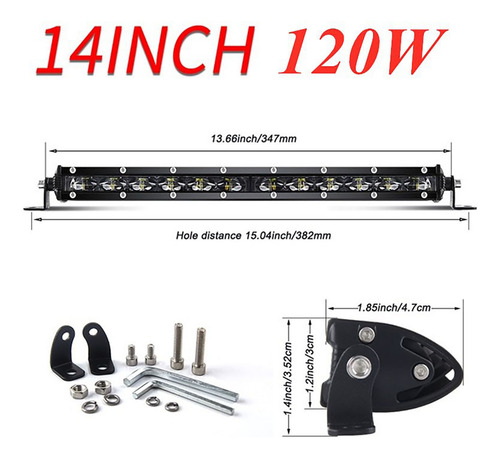 Barra De Luz Led Recta 6d 24v De Aluminio Orgánico