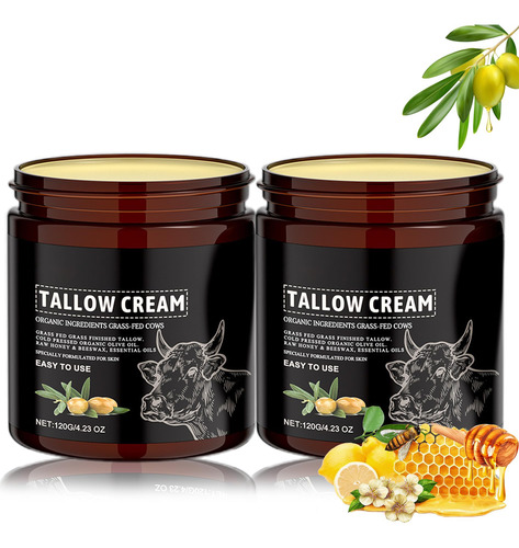 120g/ Evil Goods Crema Original, Beef Tallow For Skin, Beef