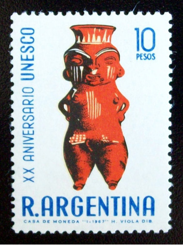 Argentina Arte, Sello Gj 1405 20 Años Unesco Mint L4911