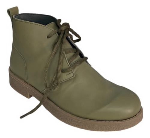 Borcego Bota Cinisca Cuero Vacuno Verde Invierno Sposami 