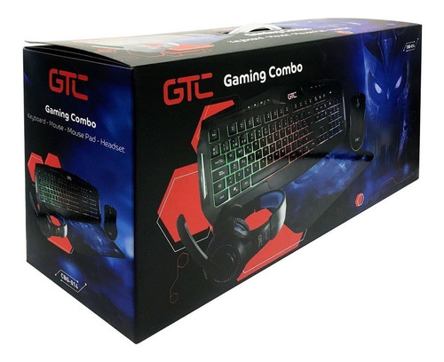 Kit Gamer 4 En 1 Gtc 014 Teclado + Mouse + Audífonos + Mouse