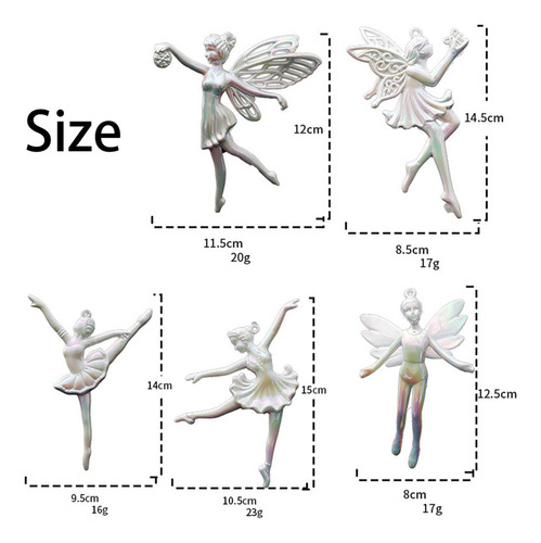 5 Piezas Colgante De Árbol De Navidad, Adorno De Bailarina