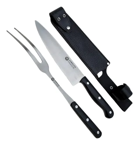 comprar Juego Asador Cuchillo Trinche Para Parilla Inox Boker