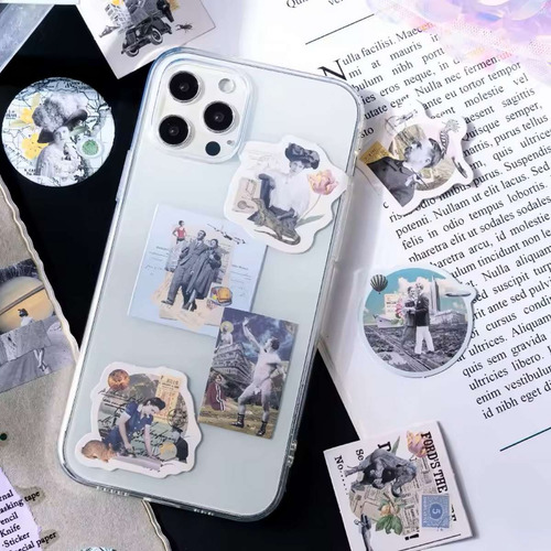 46 Stickers Cajita Old Dream Collage Journaling Scrapbooking