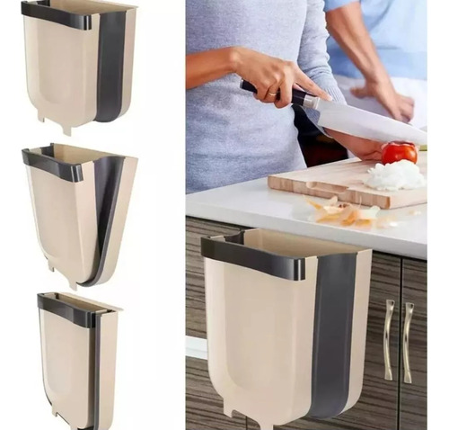 Basurero Plegable Cocina Papelera Portatil Puerta Gabinete