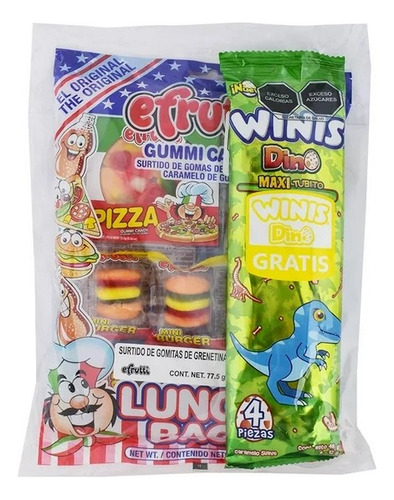 3 Pza Gomitas Efrutti Lunch Bag Surtido 77.5 G