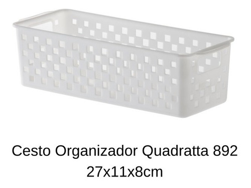 Jogo De 10 Cestos Branco Para Dispensa Quadratta Paramount