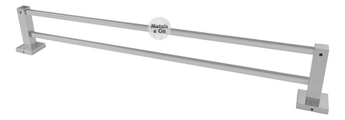 Porta Toalha Duplo De Parede Para Banheiro Cromado Inox